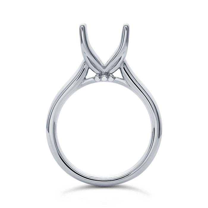 Platinum Round Engagement Ring Mounting