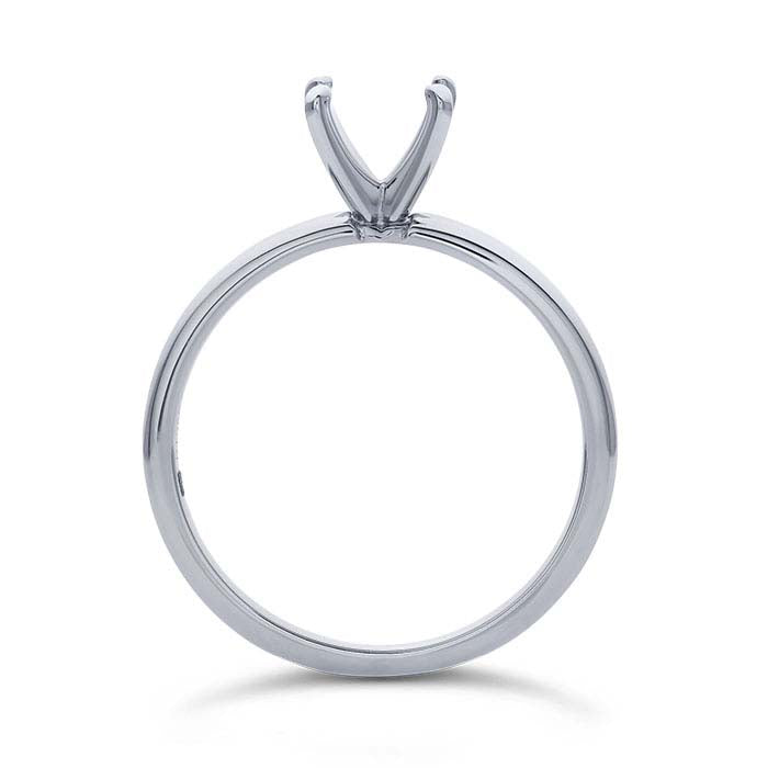 Platinum Round Engagement Ring Mounting