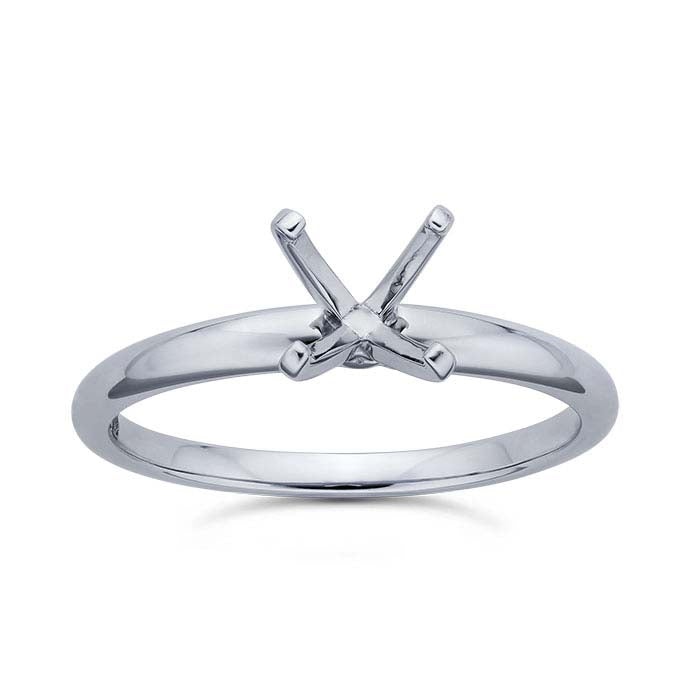 Platinum Round Engagement Ring Mounting