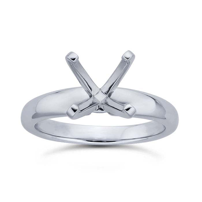 Platinum Round Engagement Ring Mounting