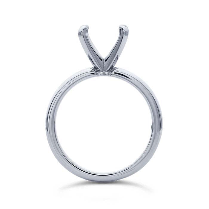 Platinum Round Engagement Ring Mounting