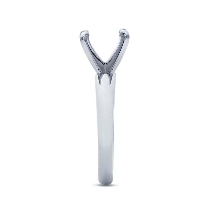 Platinum Round Engagement Ring Mounting