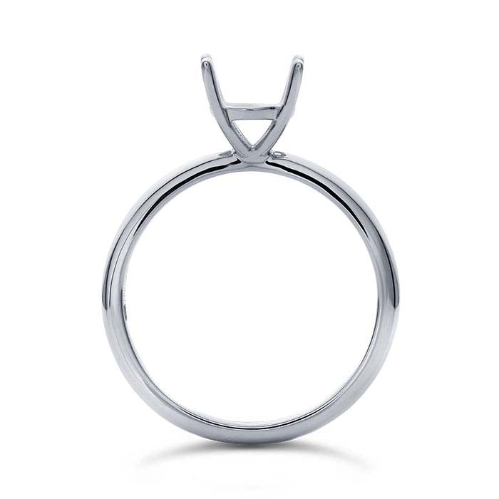 Platinum Round Engagement Ring Mounting