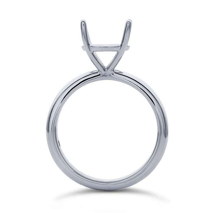 Platinum Round Engagement Ring Mounting