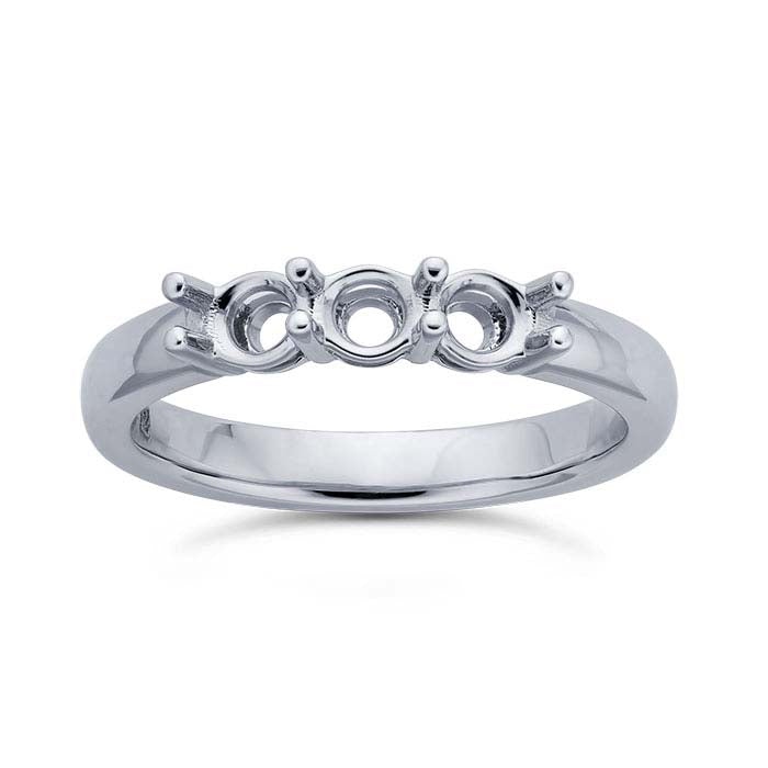 Platinum Three Round Ring Mounting