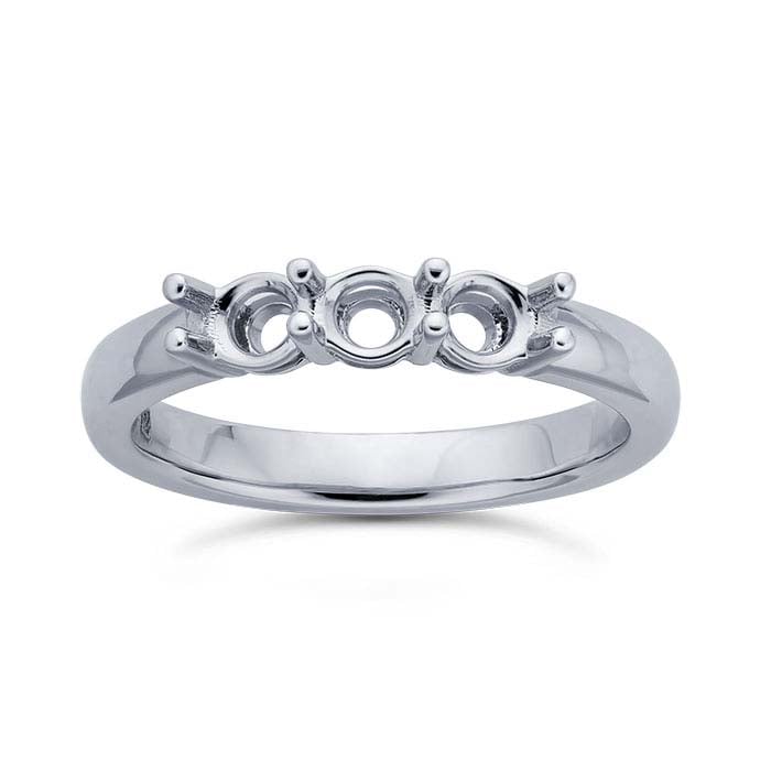 Platinum Three Round Ring Mounting