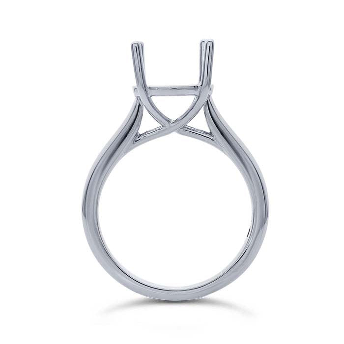 Platinum Round Engagement Ring Mounting