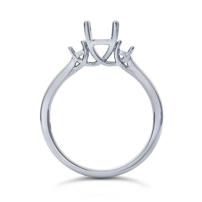 Platinum Oval Engagement Ring Mounting