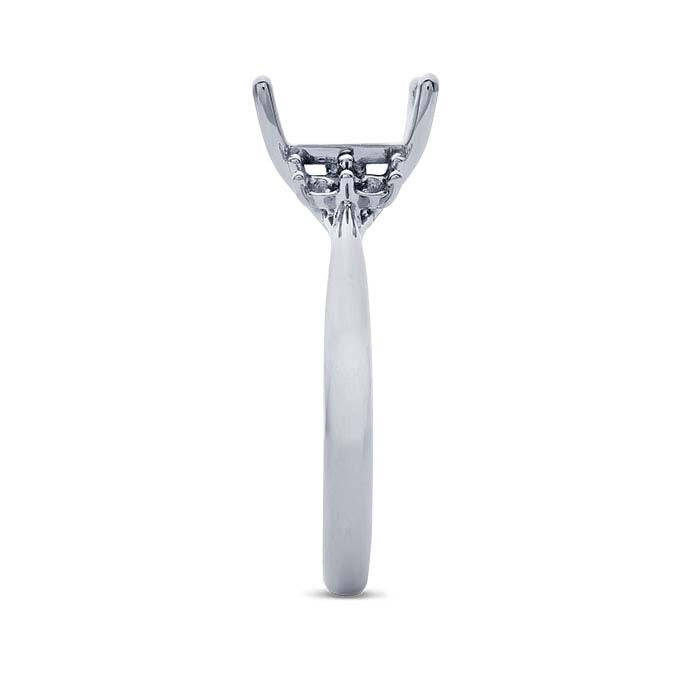 Platinum Multi 8mm Princess Engagement Ring Mounting