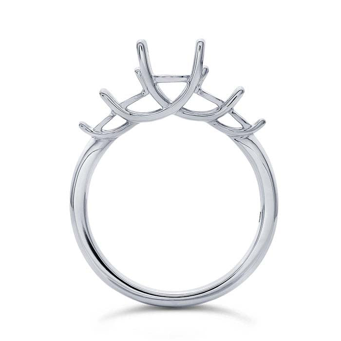 Platinum Multi Oval Engagement Ring Mounting