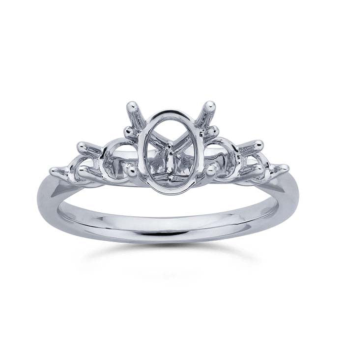 Platinum Multi Oval Engagement Ring Mounting