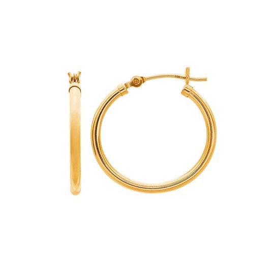 14/20 Yellow Gold-Filled Hoop Earrings