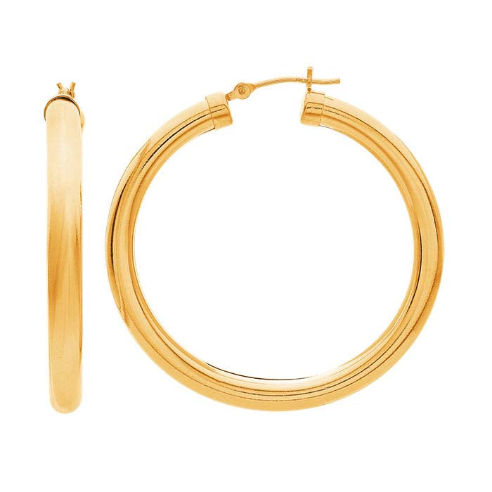 14/20 Yellow Gold-Filled 4mm Hoop Earrings