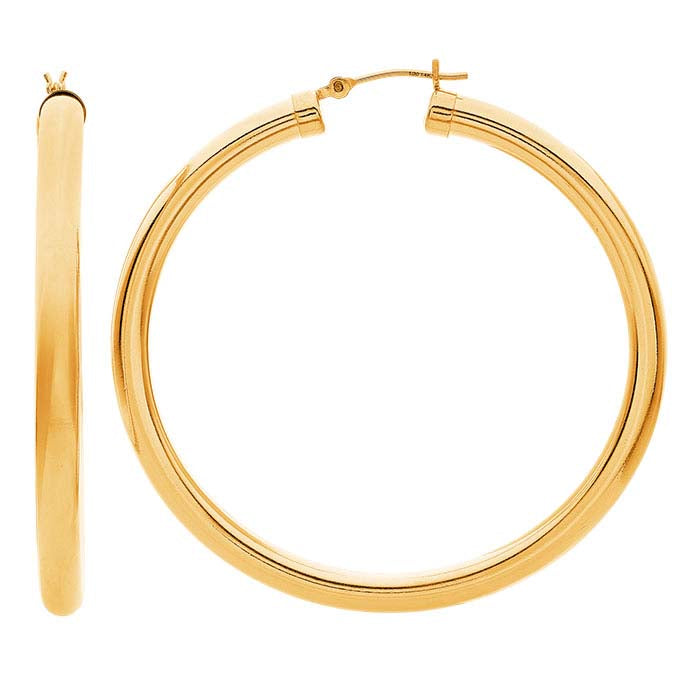14/20 Yellow Gold-Filled 4mm Hoop Earrings
