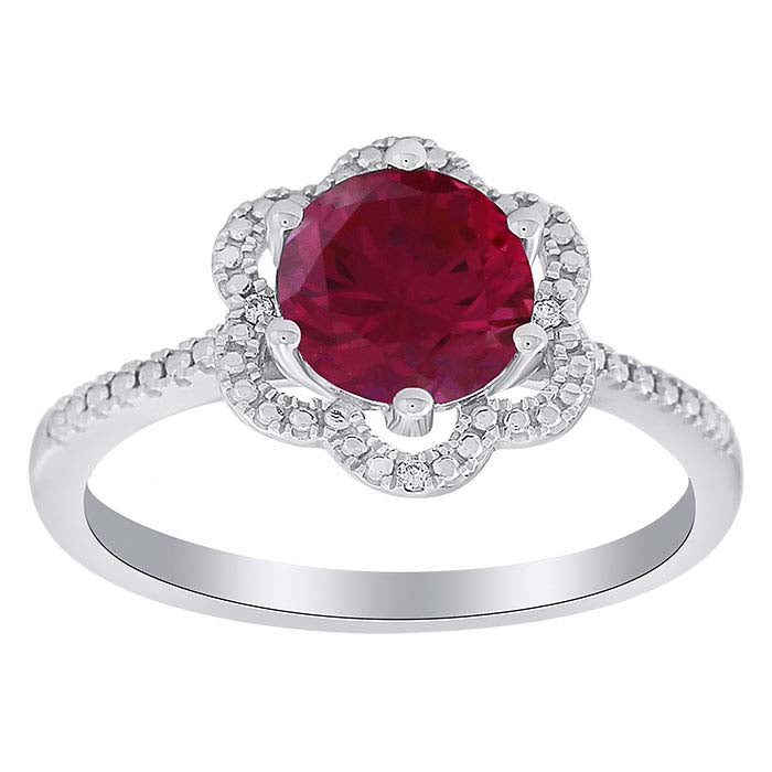 Gemstone- & Lab-Grown Diamond-Set Ring