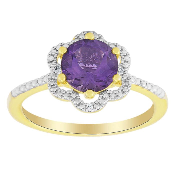 Gemstone- & Lab-Grown Diamond-Set Ring