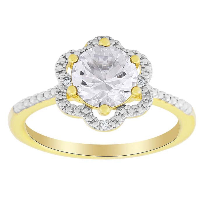 Gemstone- & Lab-Grown Diamond-Set Ring