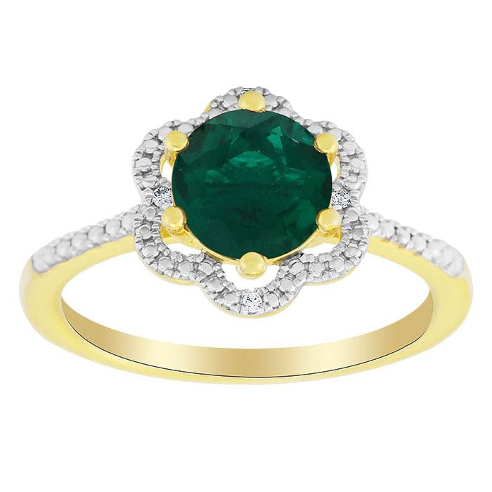Gemstone- & Lab-Grown Diamond-Set Ring