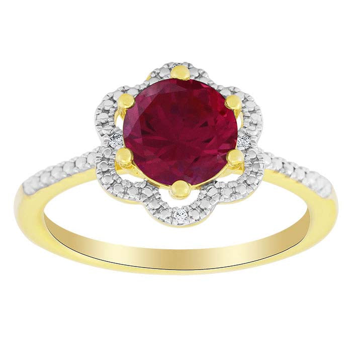 Gemstone- & Lab-Grown Diamond-Set Ring
