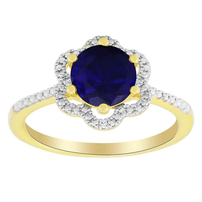 Gemstone- & Lab-Grown Diamond-Set Ring