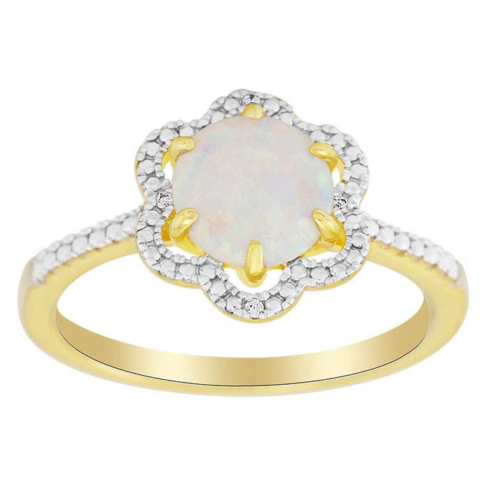 Gemstone- & Lab-Grown Diamond-Set Ring