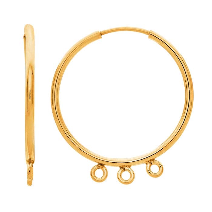 Endless Hoop Earring with Three Rings