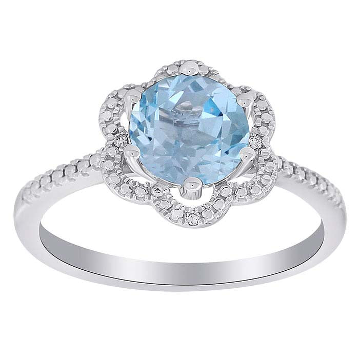 Gemstone- & Lab-Grown Diamond-Set Ring