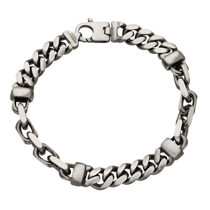 Sterling Silver 9.5mm Curb Chain Bracelet