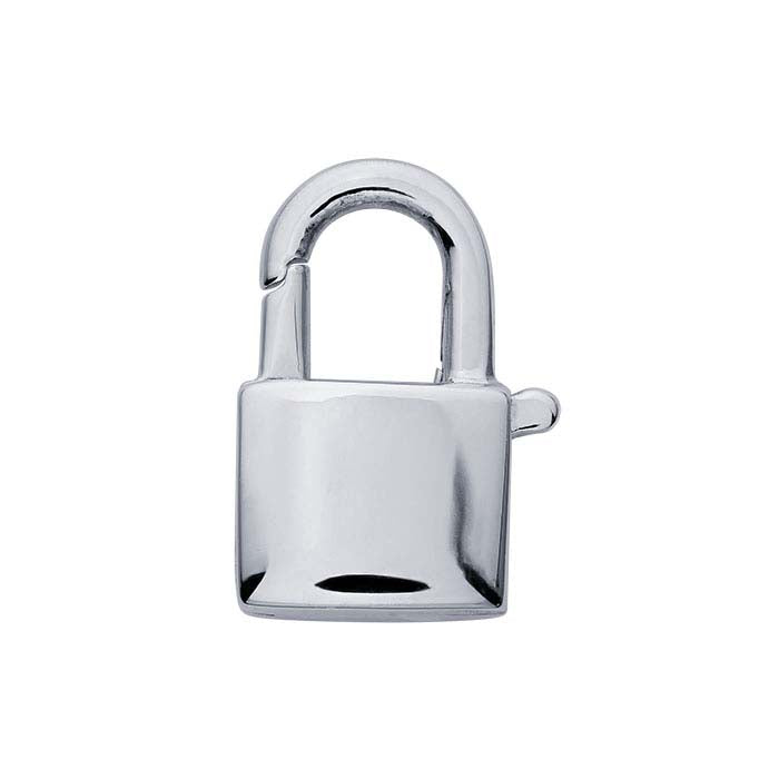 Sterling Silver 14 mm Fyrkantigt Hänglås Lås