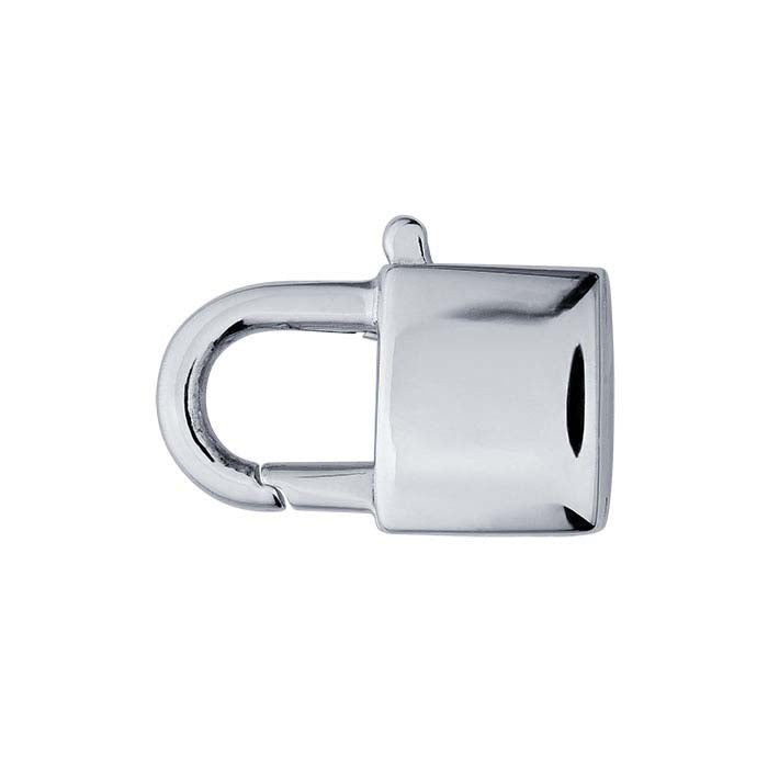 Sterling Silver 14 mm Fyrkantigt Hänglås Lås