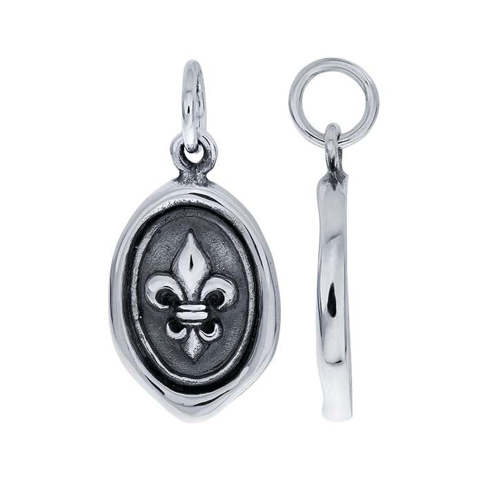 Sterling Silver Fleur-de-Lis Wax Seal Pendant