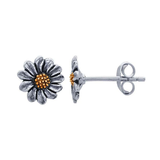Sterling Silver Daisy Post Earring