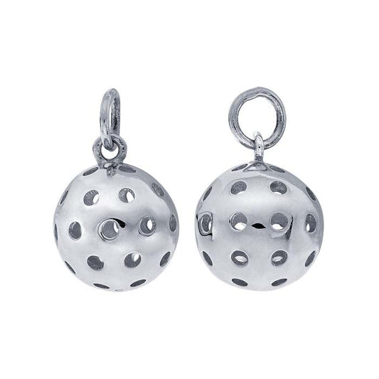 Sterling Silver Pickleball Charm