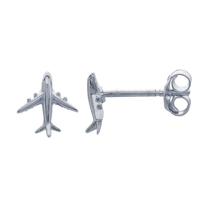 Sterling Silver Airplane Post Earring