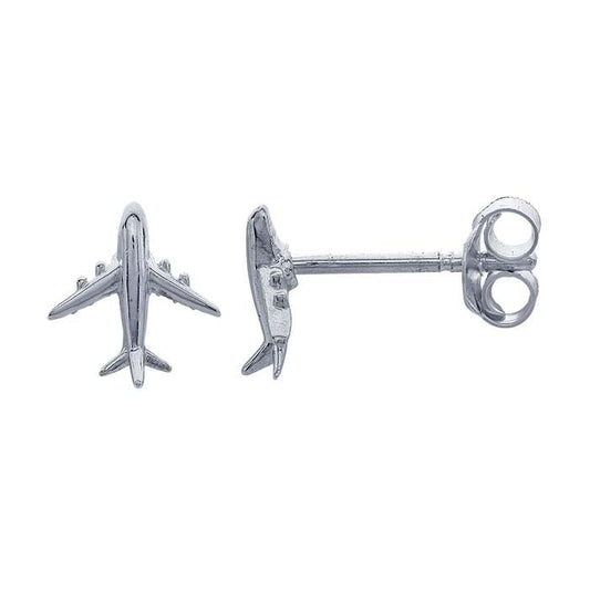 Sterling Silver Airplane Post Earring