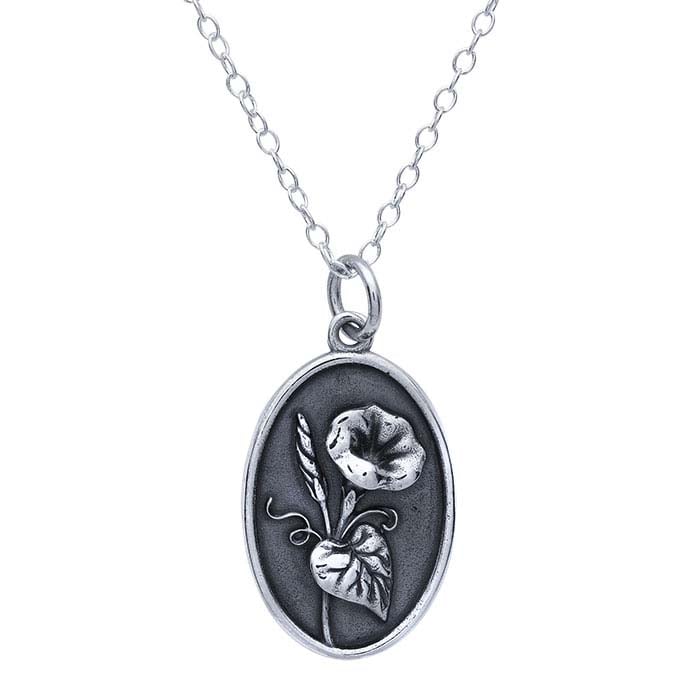 Sterling Silver Morning Glory Necklace