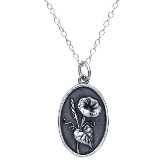 Sterling Silver Morning Glory Necklace