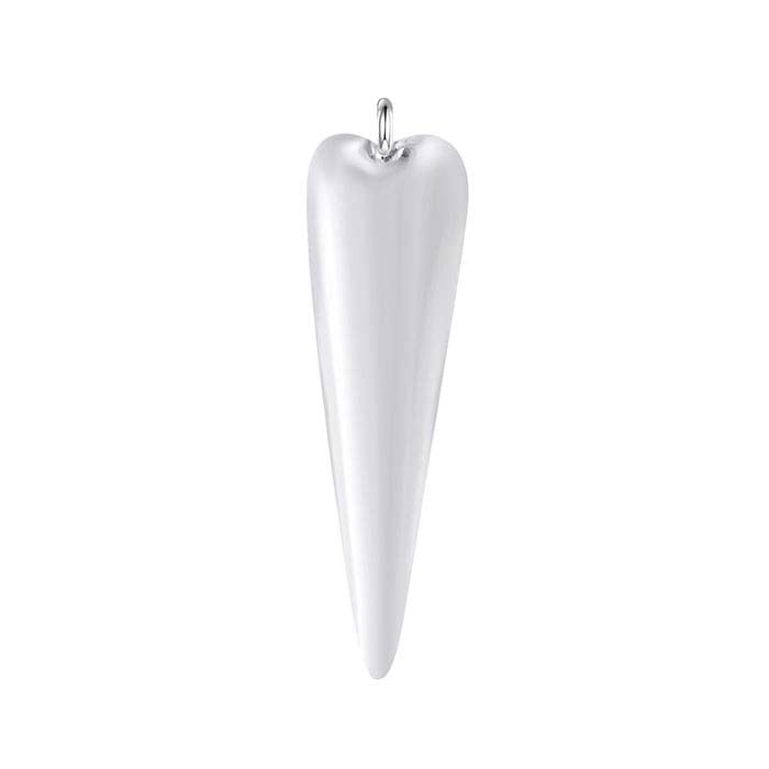 Sterling Silver Elongated Heart Charm