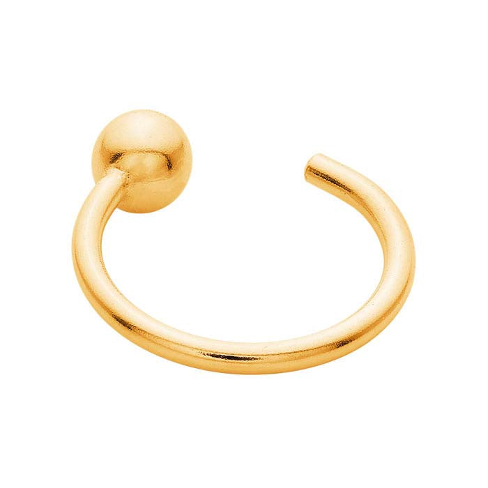 14/20 Yellow Gold-Filled 3mm Ball C-Hoop Earrings
