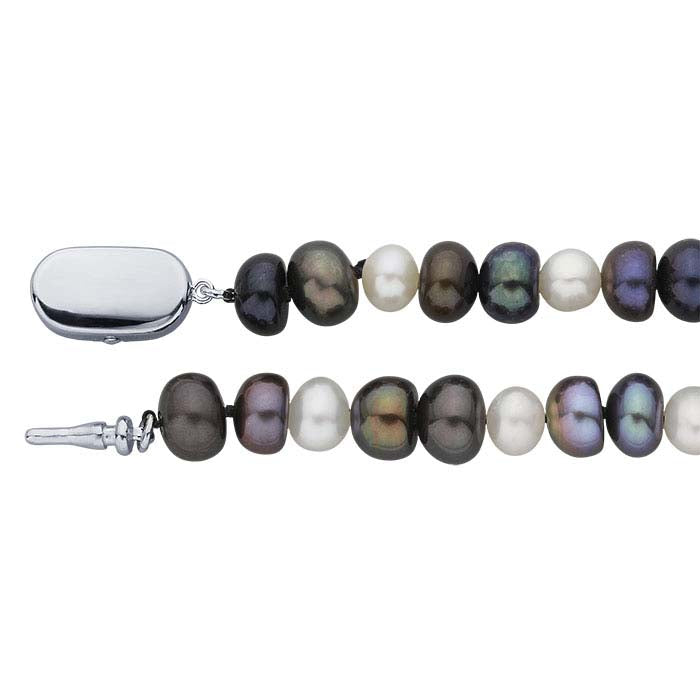 Cultured 7–8mm Back & White Pearl Bracelet