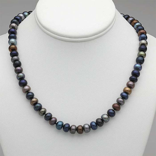 Cultured 9–10mm Multi-Color Pearl Necklace