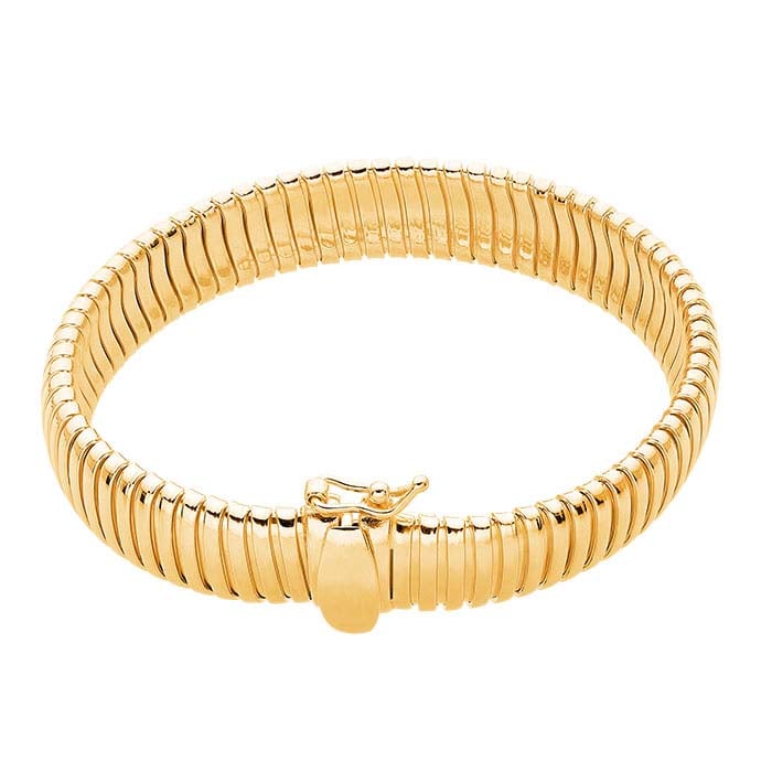 Sterling Silver Yellow Gold-Plated 12mm Tubogas Bracelet