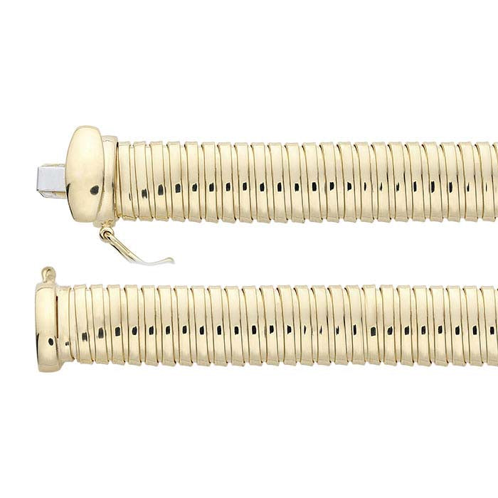 Sterling Silver Yellow Gold-Plated 12mm Tubogas Bracelet