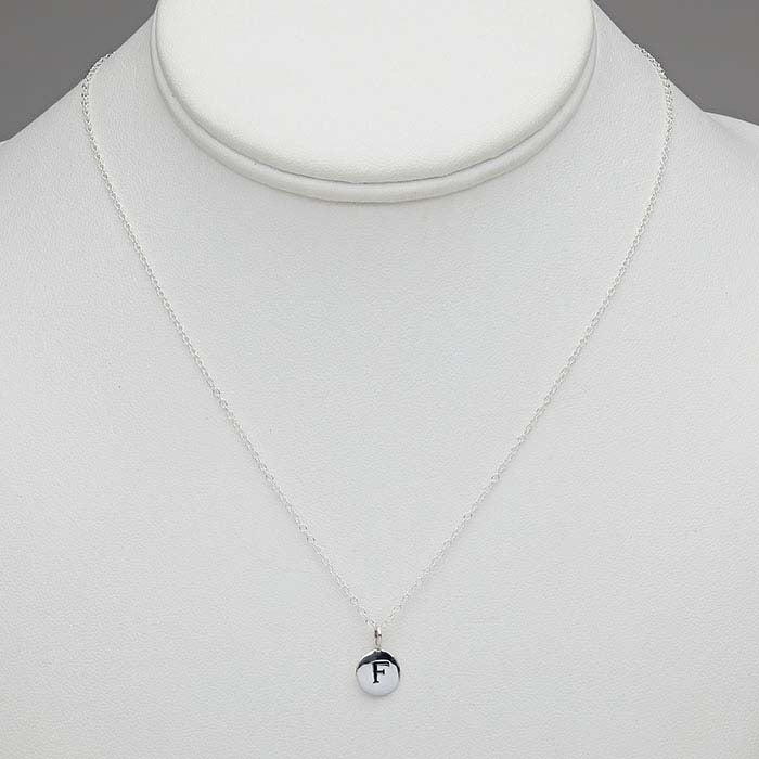 Sterling Silver Alphabet Necklace, Adjustable