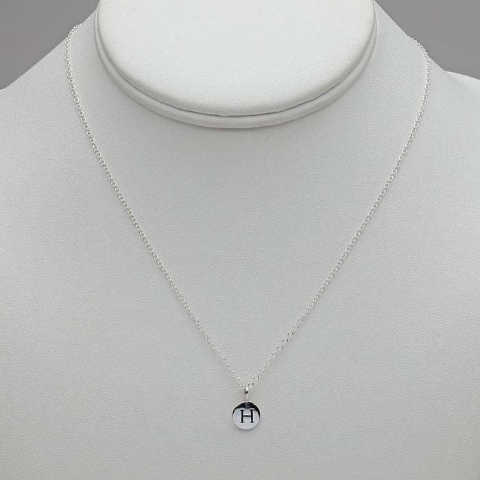 Sterling Silver Alphabet Necklace, Adjustable