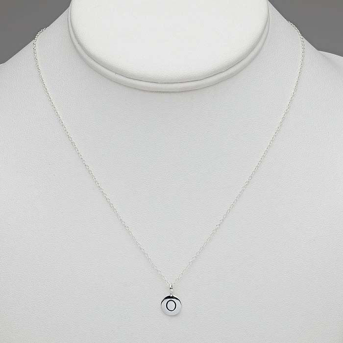 Sterling Silver Alphabet Necklace, Adjustable