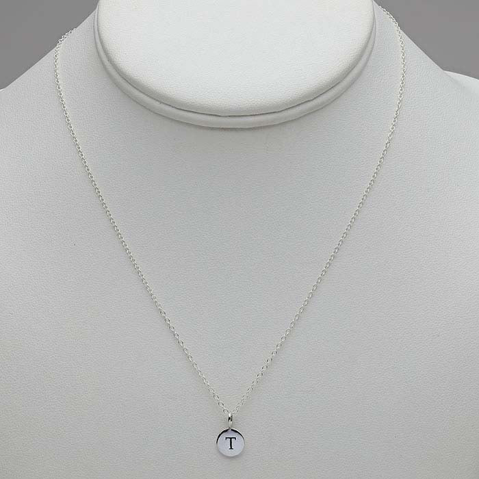 Sterling Silver Alphabet Necklace, Adjustable