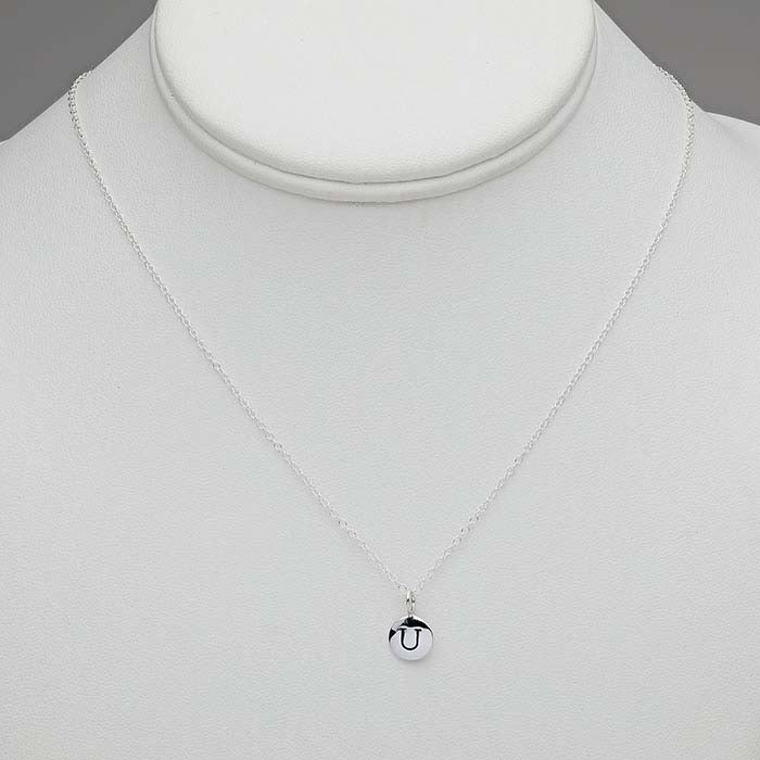 Sterling Silver Alphabet Necklace, Adjustable