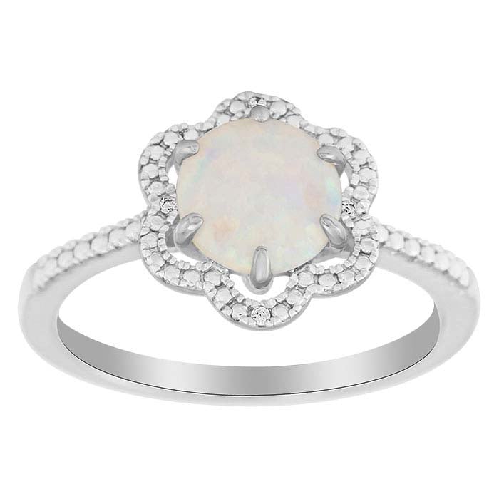 Gemstone- & Lab-Grown Diamond-Set Ring