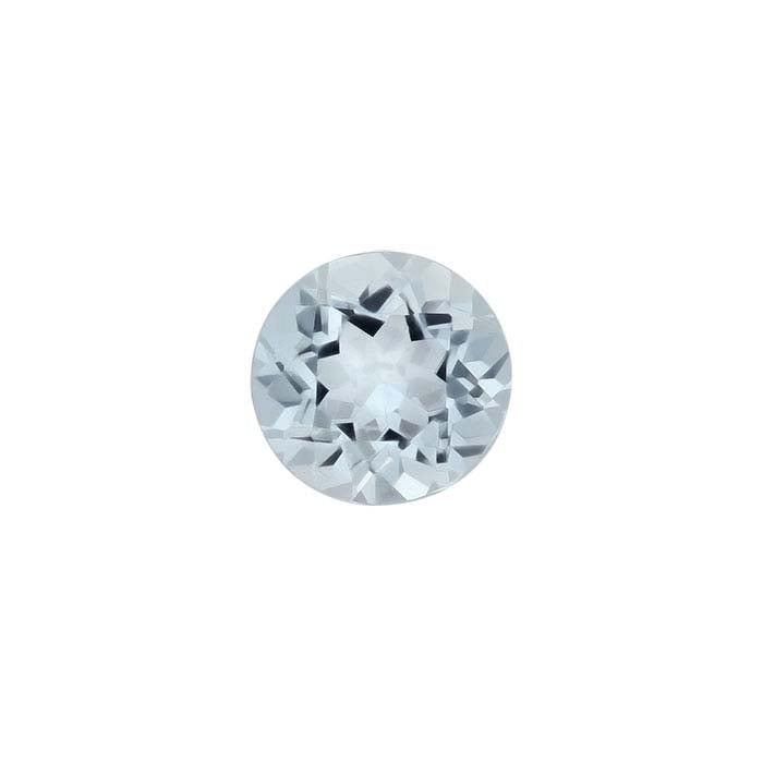 Aquamarine Round Faceted Gemstones, A-Grade